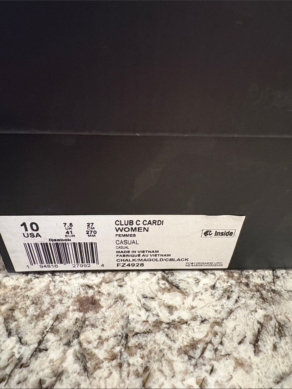 Reebok Women’s Cream White and Black Athletic Sneakers - Picture 2 of 8